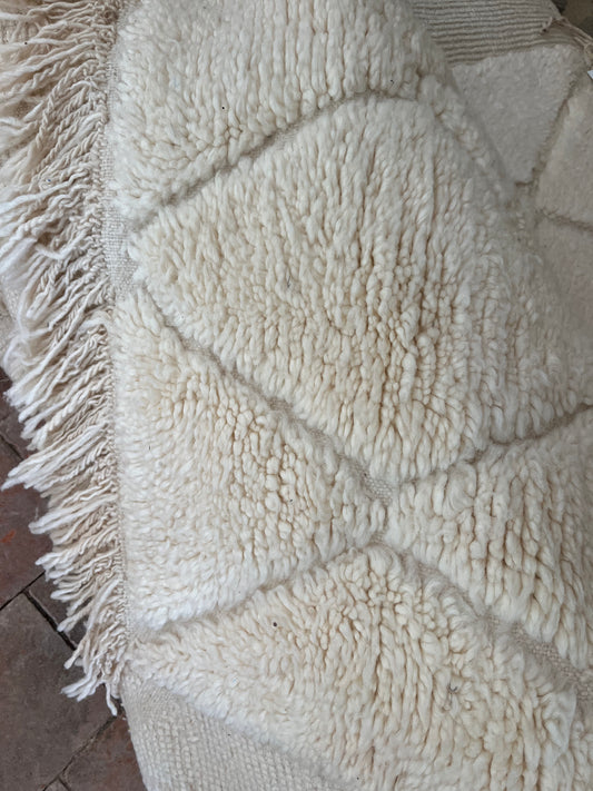 Tapis de couloir Beni Ouarain crème 300X75