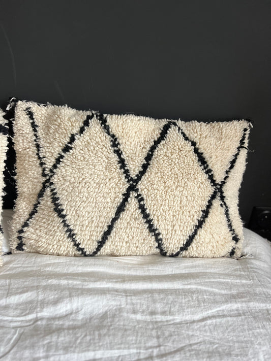 Coussin laine losanges rectangle