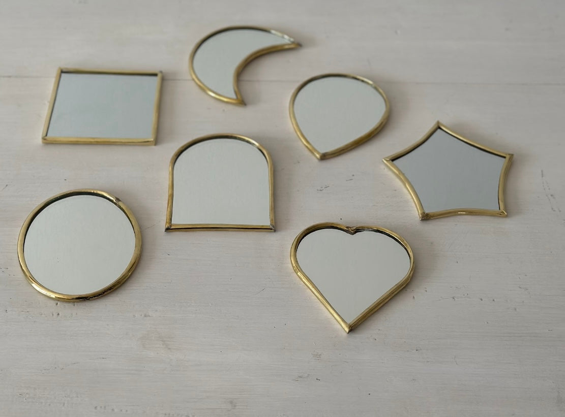 Mini miroir en laiton