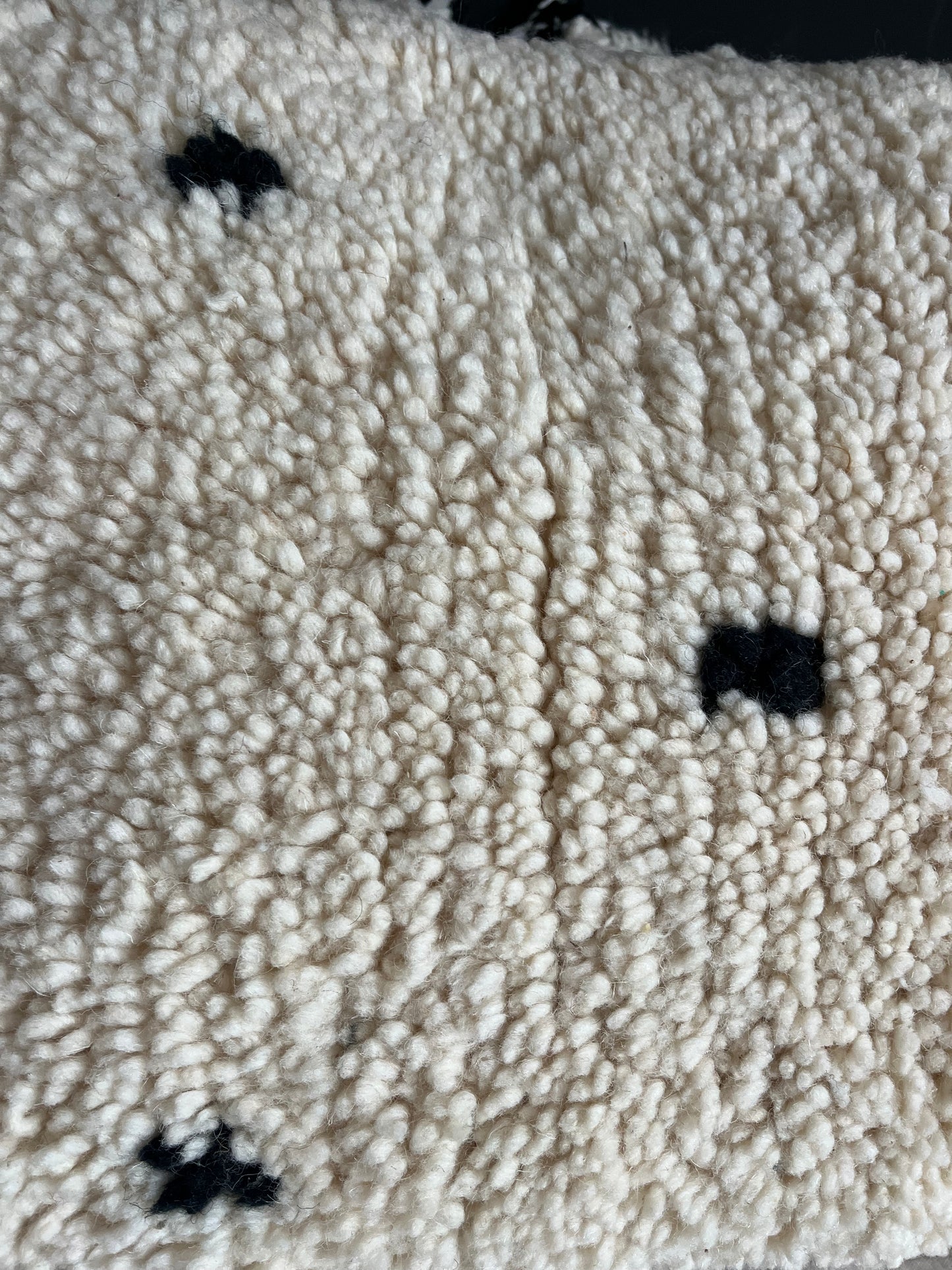 Coussin laine à pois