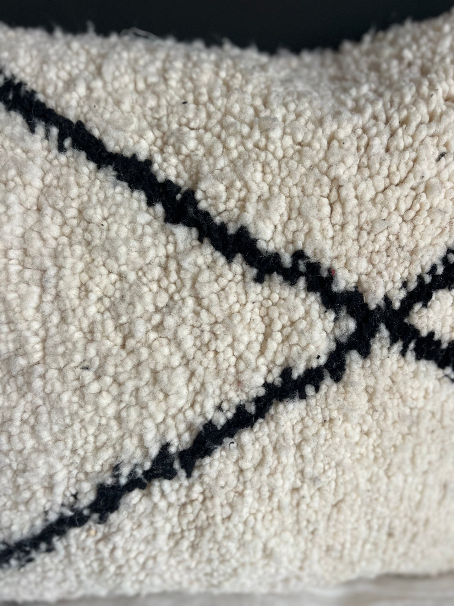 Coussin laine à losanges