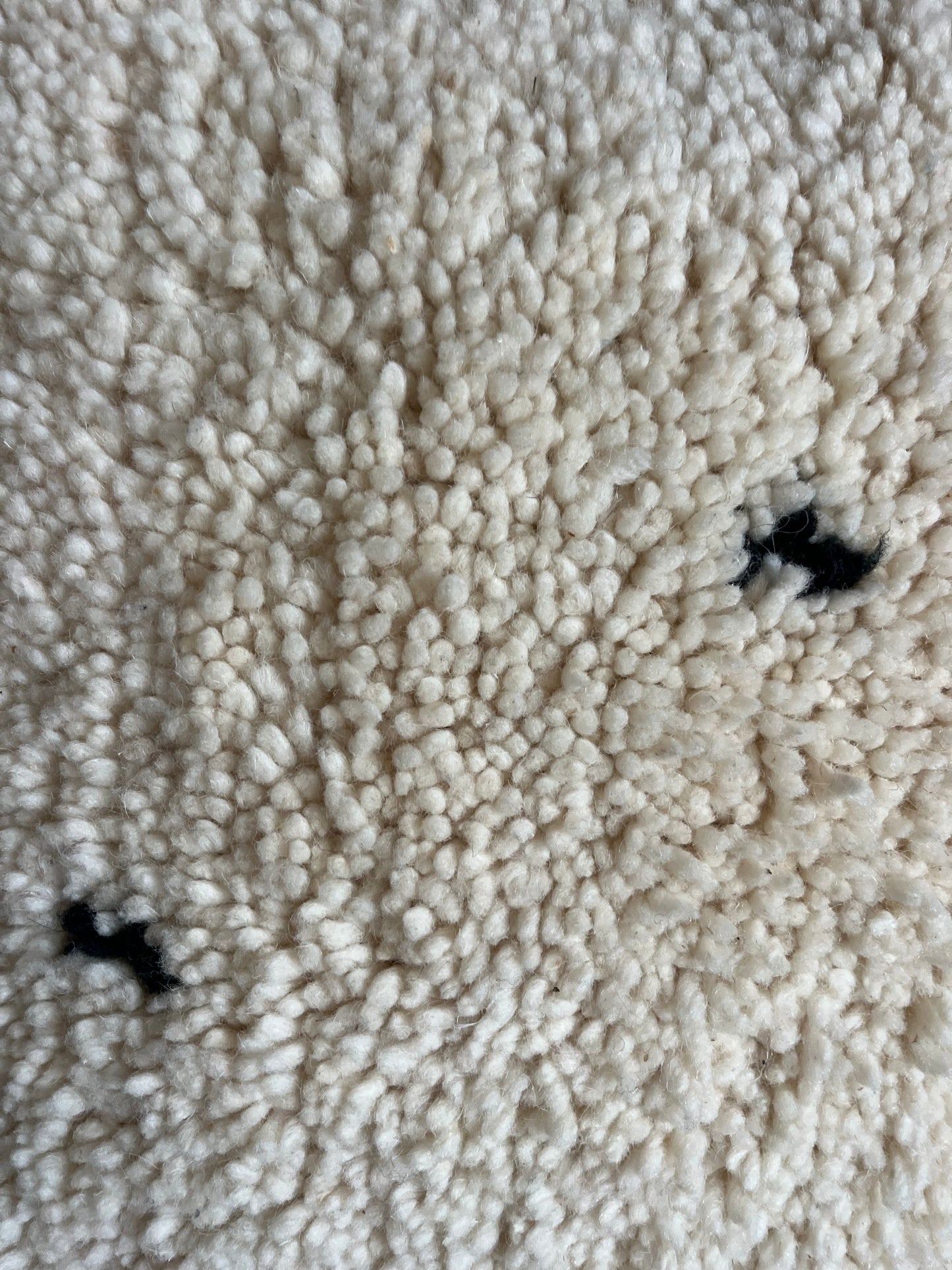 Coussin laine à pois rectangle